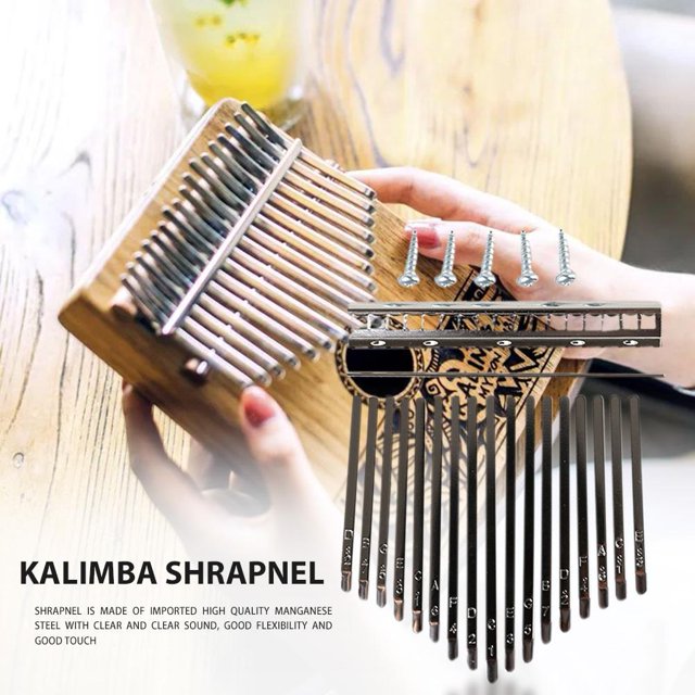Kalimba Key Thumb Piano 17 teclas con tornillo para Kalimba DIY pieza de repuesto