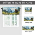 thumbnail image 6 of Winter Forest Valance Rod Pocket Window Curtain for Kitchen Bear Pine Tree Snowflake Lake Rustic Wild Nature Privacy Window Valances for Living Room Kitchen 54 by 18 in, 1 Panel, 6 of 6
