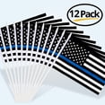 thumbnail image 3 of Anley Thin Blue Line USA Mini Flag 12 Pack - Hand Held Honoring Law Enforcement Officers Flags, 3 of 7