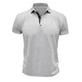 thumbnail image 6 of WAVSUF Lapel Polos Men Soft Pique Polo Shirt Button T-Shirt Light Gray Size XL, 6 of 6