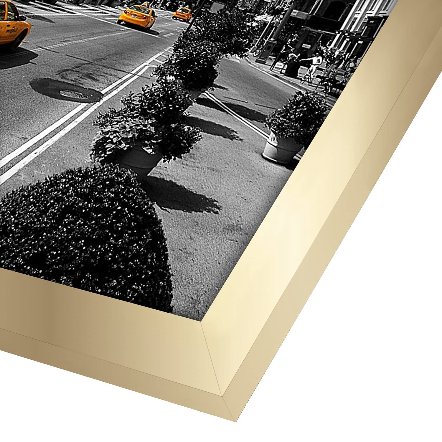 Americanflat 11x17 Picture Frame, MDF wood and shatter-resistant glass, portrait and landscape display, Gold