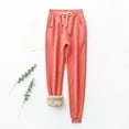 thumbnail image 2 of Pantalones casuales Gibobby Terciopelo Mujer Largos cálidos Color sólido Invierno XL, 2 of 5