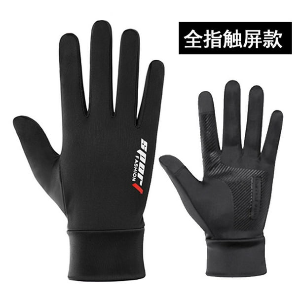 Qiyun Men Women Outdoor Sun Uv Protection Sports Driving Riding Touchscreen Gloves Blue Full Finger Gloves