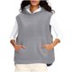 thumbnail image 2 of HongQid Womens Sherpa Fleeve Hooded Vest Sleeveless Hoodies Fall Winter Fluffy Tops with Pockets, 2 of 9