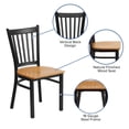 thumbnail image 3 of Bowery Hill Restaurant Dining Chair in Black and Natural, 3 of 9