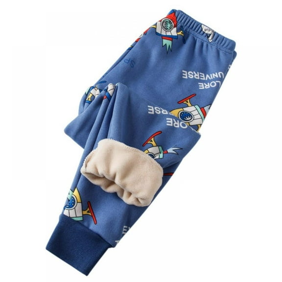 Yuanyu Girl Footless Leggings Fleece Lined Winter Cartoon Trousers Thick Warm Skinny Legging 2-7 Years