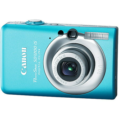 Canon PowerShot SD1200IS Blue 10.0MP Digital ELPH Camera w/ 2.5quot; LCD, 3x Optical Zoom  Walmart.com
