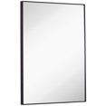 thumbnail image 2 of Black Brushed Metal Vanity Mirror Simple Edge Mirrors For Wall Bathroom And Decorative, 2 of 9