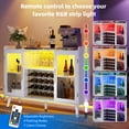 thumbnail image 3 of DEXTRUS Wine Bar Cabinet with Power Outlet & LED Light, Cabinet with Wine Rack & Glass Holder, White, 3 of 8