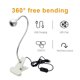 thumbnail image 5 of Protección para los ojos Lámpara de abrazadera de luz de escritorio LED Flexible LED Lectura de libros USB Clip para dormitorio, Luz blanca plateada Inevent DZ4858-04, 5 of 7