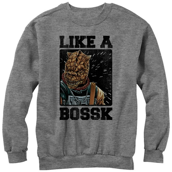 Men's Star Wars Bounty Hunter Like a Bossk Sweatshirt Athletic Heather Small