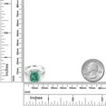 thumbnail image 4 of Gem Stone King 925 Sterling Silver Emerald Cut Green Malachite Ring for Women (5.62 Cttw, Size 5), 4 of 5