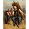 thumbnail image 2 of Julius Sigismund Röder 19x24 Gold Ornate Framed and Double Matted Museum Art Print Titled - Resting on the Way Home (1853), 2 of 4