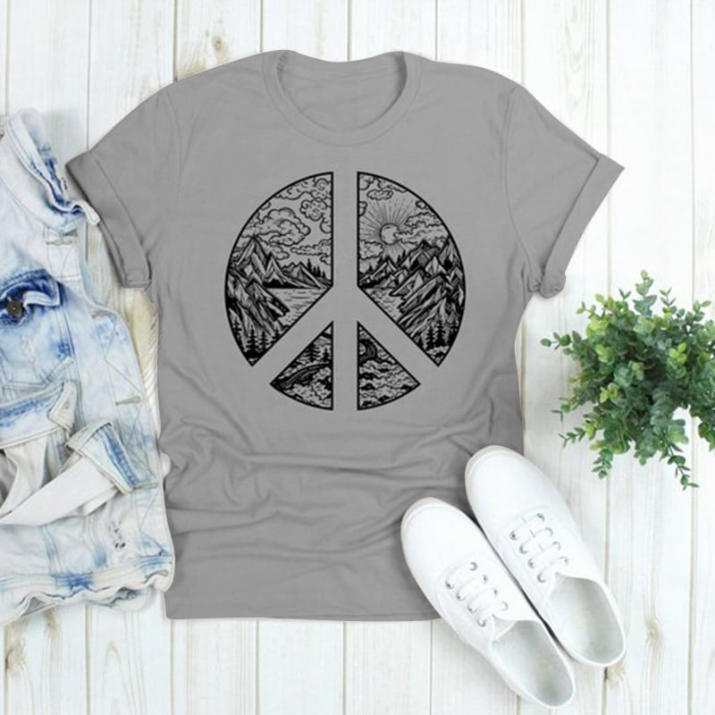 peace t shirt women's