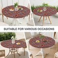 thumbnail image 7 of Stylish Elastic Edge Table Cover, Bohemian Floral Pattern for Round Tables 52-56 Inches, 7 of 7