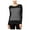 Black - boo, variant on Kensie Womens Long Sleeve Knit Sweater, Black, Small
