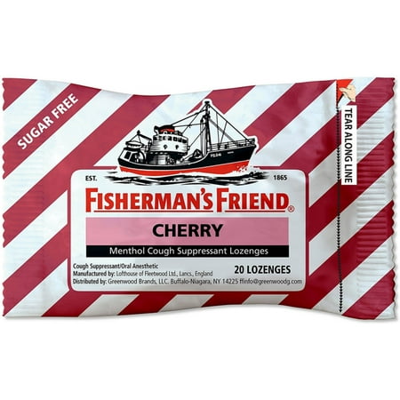 - Fisherman's Friend Sugar Free Menthol Cough Suppressant Lozenges, Cherry 20 ea