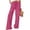 Hot Pink, variant on Yuanlook Women Stretch Soft Knit Wide Leg Trousers, Gathered Elastic Waist Casual Tie Detail Convenient Side Pockets Comfort Leisure Pants S-XXL