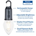 thumbnail image 2 of Festive Living Lampe de Camping Rechargeable avec Crochet à Pince – Forme Goutte Filament Blanc Chaud LED, 3 Modes d'Éclairage, Recharge USB-C, Lentille Incassable, Lanterne Suspendue Portable pour Camping, Patio, Véranda, 2 of 8