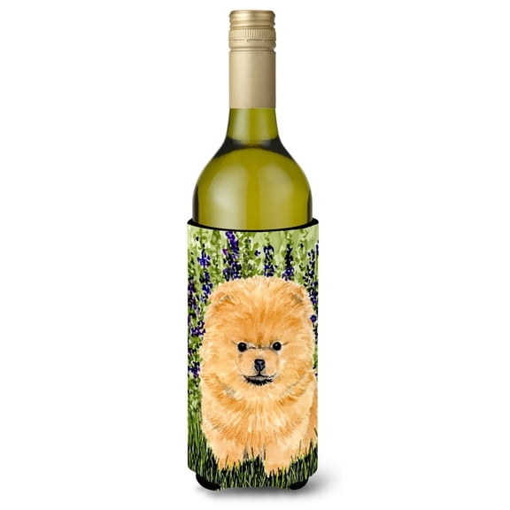 Caroline's Treasures SS8746LITERK Pomeranian Wine Bottle Hugger, Wine Bottle, multicolor