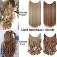 thumbnail image 2 of Sego New Invisible Secret Wire in Real Hair Extensions One Piece Curly Wavy Straight Thick Hair Extension Synthetic Hairpieces for Women, 2 of 8