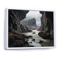 thumbnail image 2 of Designart "Symmetrical Grey Landscape Cliffs Beauty I" Landscapes Floater Framed Canvas Art Print, 2 of 7