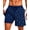Blue Shark, variant on Men's Swim Trunks with Compression Liner, Summer Quick Dry Beach Drawstring Board Shorts，5" Inseam Swimwear Swimsuit Swimming Shorts for Men(L, Blue Shark)