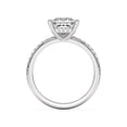 thumbnail image 3 of Ammo Jewel 1.8 Ct Princess Cut Diamond Hidden Halo Engagement Ring - 14K White Gold Plated Ring - Stunning Pave Setting for Women's - Perfect Proposal Ring - Gift for Her - Elegant Jewelry Design, 3 of 4