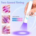 thumbnail image 6 of Gel Nail Light，UV Light for Gel Nails，Portable Mini Nail Lamp Handheld with Spotlight Bead Portable Mini Nail Dryer for Fast Curing at Salon Home DIY Manicure（Pink rhombus+Pink columnar）, 6 of 8