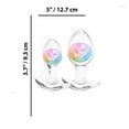 thumbnail image 5 of NS Novelties Cosmic Glams Silicone Glass Anal Plug Kit, 2 Piece Set, Rainbow, 5 of 5
