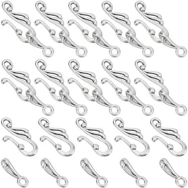 1Box 70 Sets S Hook Jewelry Clasp S Ring Toggle Clasps Tibetan Style Antique Silver S Hook Ring Bracelets Necklace Connectors Jewelry End Clasps and Closures Supplies