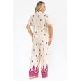 thumbnail image 3 of Conjunto bordado en contraste Roman Fashion /Tallas Extras, 5681 (Vino) beige 42, 3 of 5