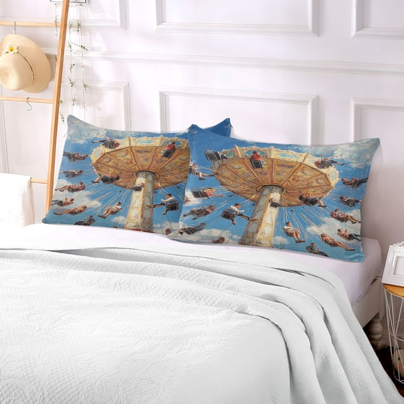 Pillow Case Plush Pillow Rotating Flying Chair Case standard size/King size/Queen size Bed Pillow Pillowcases