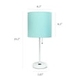 thumbnail image 3 of LimeLights White Stick Lamp with Charging Outlet and Fabric Shade Two Pack Set, 3 of 8