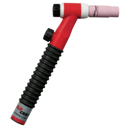 WeldCraft WP-17V Air Cooled Tig Torch Kit, Angled Head, 7/8 in, One-Piece 25 ft Cable