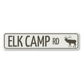 thumbnail image 2 of Elk Camp Road Novelty Sign, Metal Wall Decor - 4x18 inches, 2 of 4