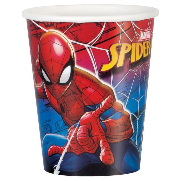 Spider-Man 9oz Paper Cups, 8ct, Disposable cups hold 9oz.