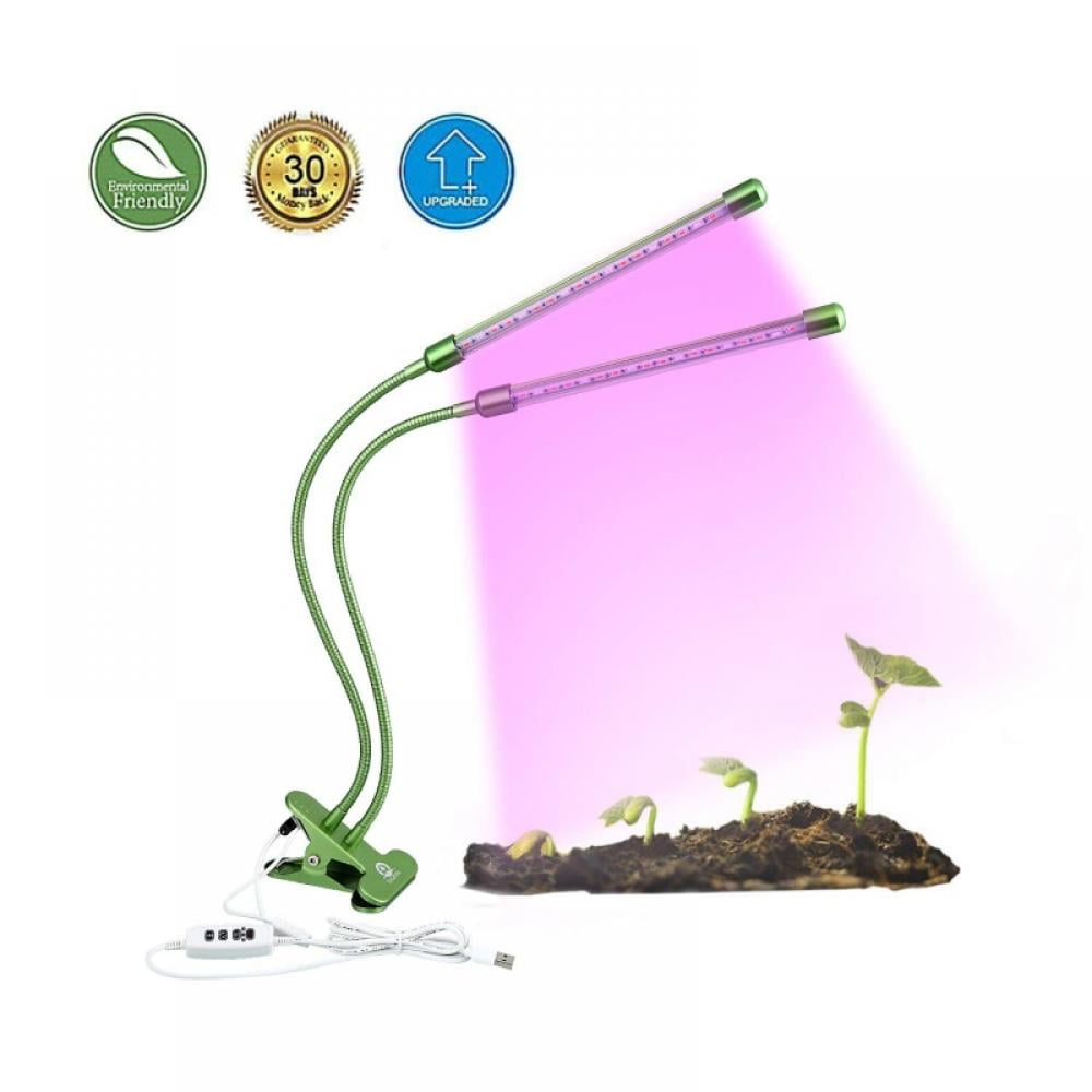 Dual Head Plant Grow Light Lamp 36 LED for Indoor Plants Hydroponics 18W PASCC 