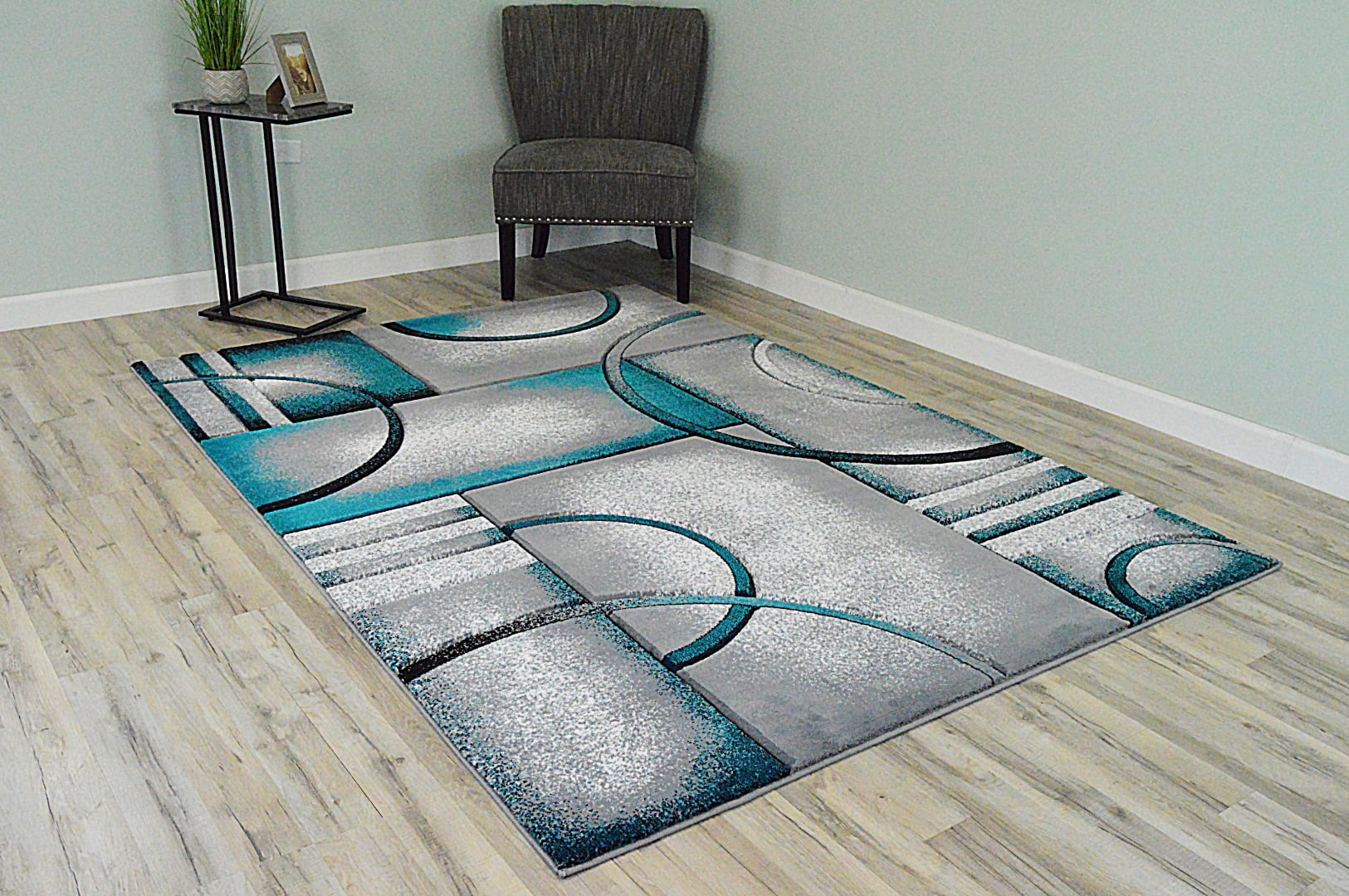 abstract living room rug