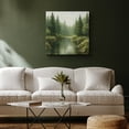 thumbnail image 3 of Canvas Print Forest Landscape Wall Art Modern Nature Decorative for Living Room Bedroom - 24x24, 3 of 8