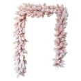 thumbnail image 2 of SMKE Pink Frosted Artificial Garland,Winter Holiday Valentine Mantle Decor,Durable Sun-Resistant Indoor Outdoor Vine,Multi-Scene Wedding Hotel Decor Garland,Long-Lasting Reusable Holiday Vine 1.2M, 2 of 9