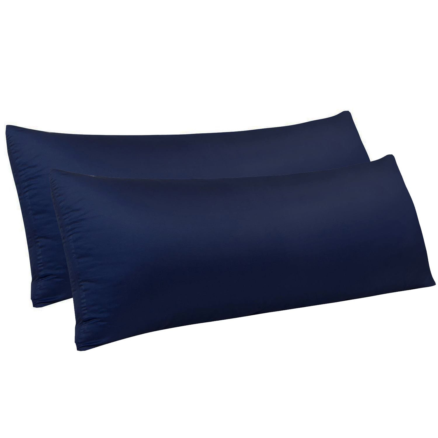 NTBAY 2 Pack Silky Satin Long Body Pillowcase with Zipper Closure