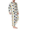 thumbnail image 2 of Sikiie Cute Elephant Mens Pajama Set, Soft Warm Long Sleeve Sleepwear, Cozy Button-Down Pjs for Men-Medium, 2 of 7