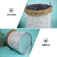thumbnail image 3 of USHOBE 1Pack Rustic Flower Pot Iron Hanging Flower Bucket Light Grey For Homeowners Use, 3 of 8