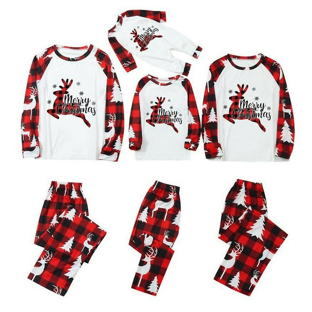 Pyjamas de Noël Assortis pour Enfants et Adultes Ensemble de Pyjamas de Nuit de Noël