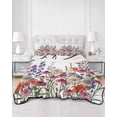 thumbnail image 2 of Twin XL Quilt Bedding Set, Spring Floral Reversible Summer Quilt 3 Pieces, Watercolor Daisy Lily Lavender Plants Garden Lightweight Bedspreads Coverlets with 2 Pillow Shams for All Seasons, 2 of 5