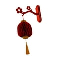 thumbnail image 5 of S SERENABLE Chinese New Year Felt Lantern Red Honeycomb Ball Hanging Lantern Paper Traditional Lantern Pendant for Party, Home Restaurant Oval, 5 of 8