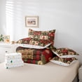 thumbnail image 6 of Homewish Merry Christmas Tree Bedding Comforter Set 7 Pieces for Kids Teens Adults,Vintage Aesthetic Full Bedding Set Lightweight,Xmas Geometric Plaid Fitted Sheet Flat Sheet,Ultra Soft Home Decor, 6 of 8