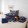thumbnail image 6 of Erosebridal Soccer Football Sport 7-Piece Twin Bedding Sets,Letter P Monogrammed Bedding Comforter Set For Boys Kids,Reversible navy blue, 6 of 7