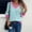 *Light Blue, variant on ClodeEU Womens Long Sleeve Striped V Neck T Shirts, Casual Trendy Loose Fit Casual Tops Blue,Womens Plus S